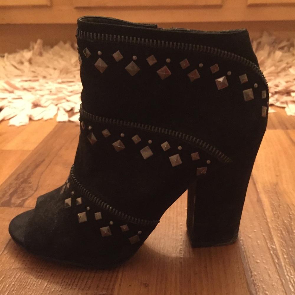 Jessica Simpson Black Studded Booties